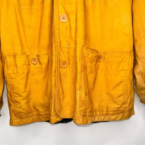 VINTAGE LA MATTA CENTURY GENUINE QUALITY GARMENT SUEDE BUTTON DOWN MEDIUM - Picture 10 of 15